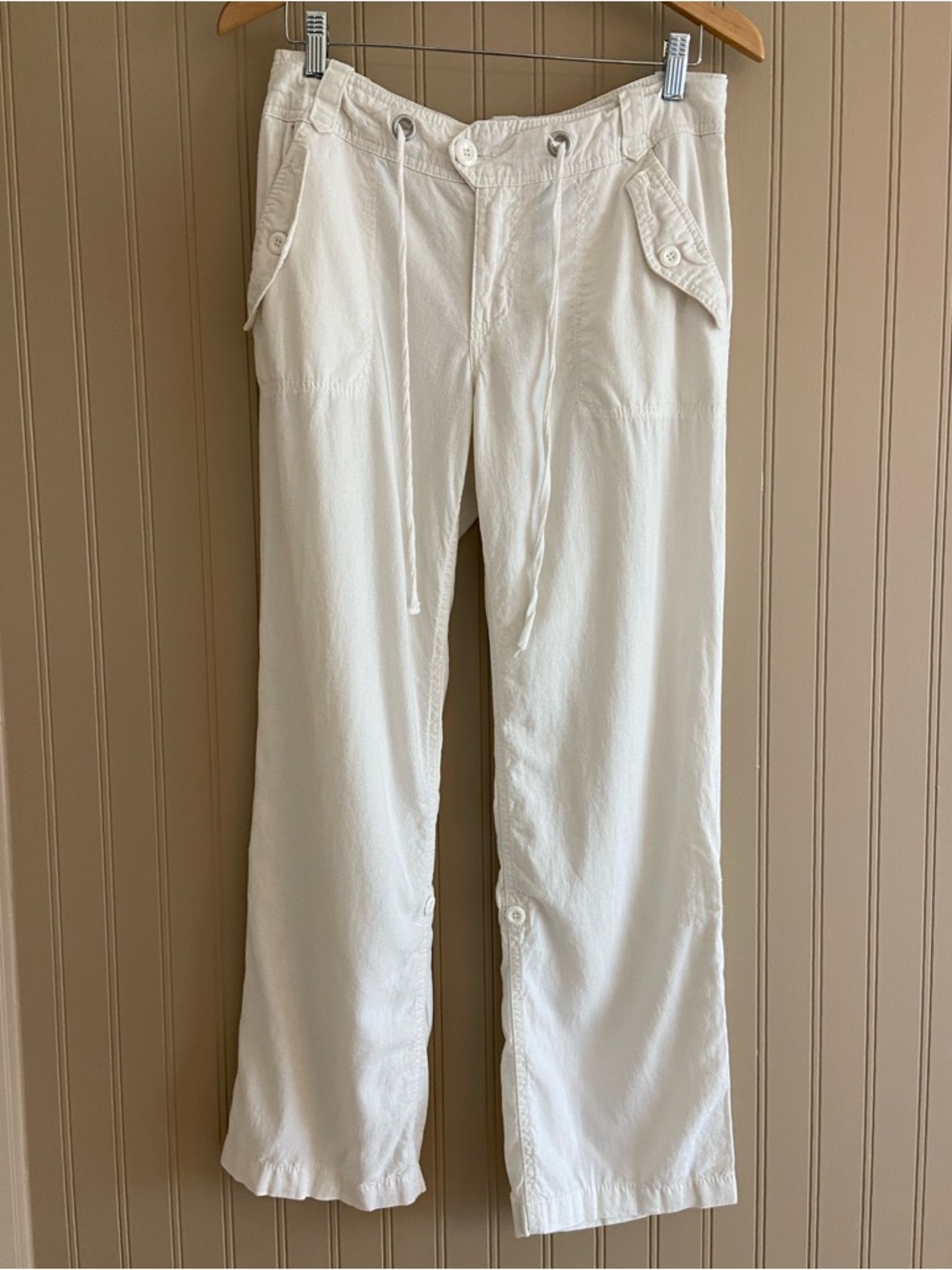 Lady Hathaway White Line Straight Leg Cargo Pants Women’s Size 8/30